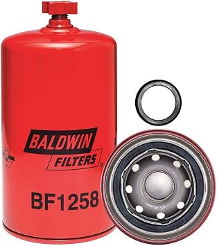 Baldwin Filters Fuel Filter, Spin-On Filter Design - BF1258 Pack of 2