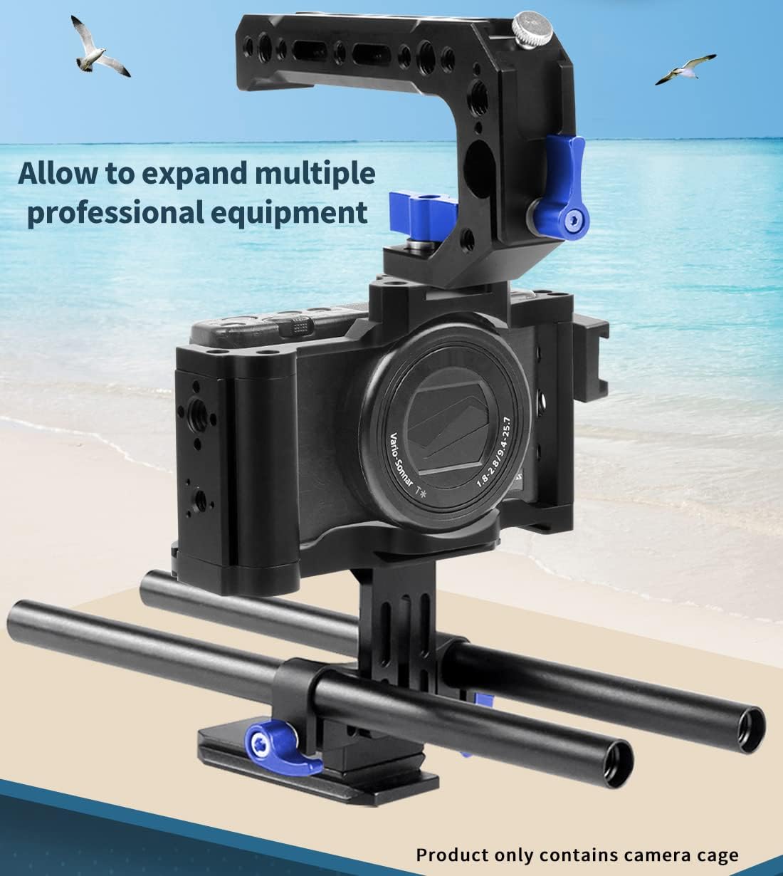 FEICHAO ZV1 Camera Cage Kit Compatible with Sony ZV1 Video DSLR Stabilizer Extension Bracket (Cage with Cable Clip)