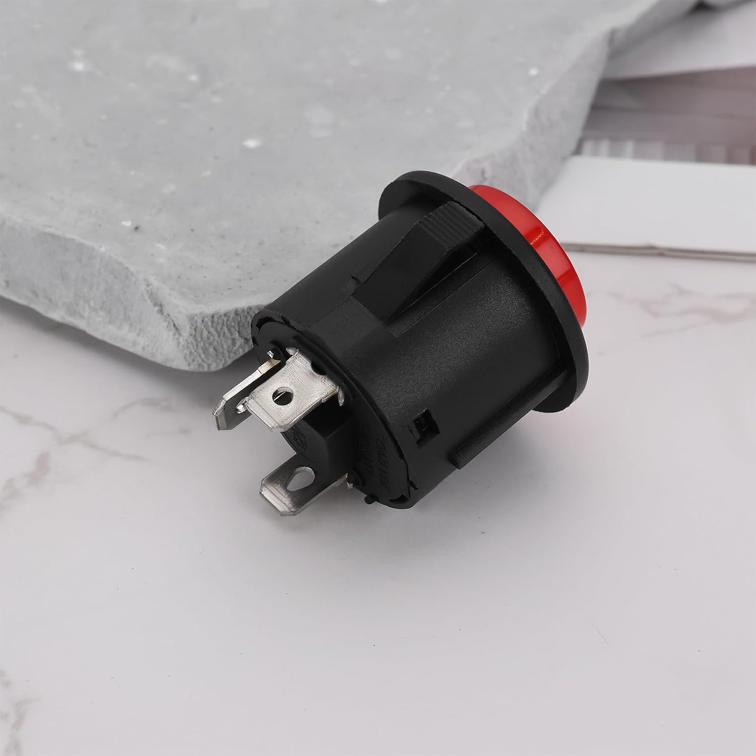 SING F LTD 2Pcs Power Start Button Switch 3Pin One Button Start Switch 12V for Children's Electric Car RC Remote Ccontrol Electric Car(26mm)