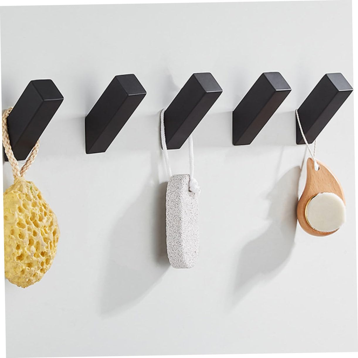 SHINEOFI 2 Series Gancho De Pared Negro De Inoxidable De Colgar Toallas Y Accesorios 2 Piezas*2