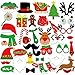 Produktbild KUUQA 39 Stücke Weihnachten Foto Booth Props Kit Frohe Weihnachten Party Dekoration