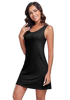 VintageClothing Womens Full Slip Tank Top Dress Soft Slip