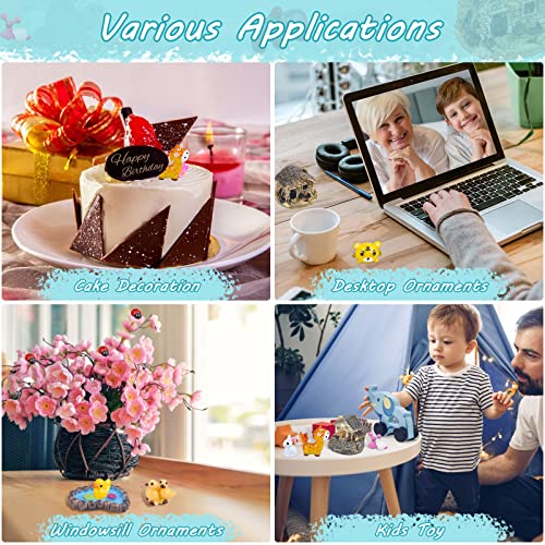 Modacraft 200Pcs Miniature Fairy Garden Accessories Including 100Pcs Fixed Pins, Fairy Garden Kit Fairy House Animal Figurines Mini Landscape For Garden Dollhouse Potted Plant Bonsai Terrarium Décor #TOP5