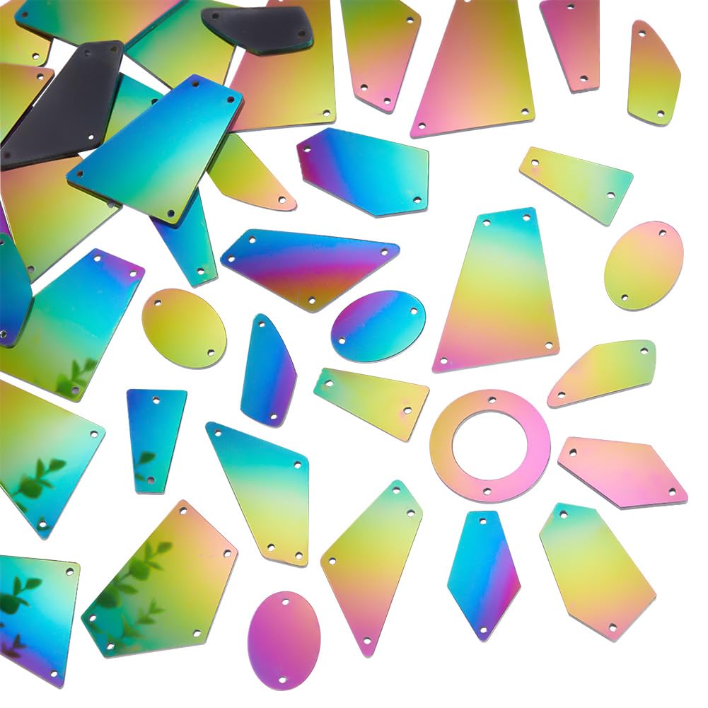 Diamantes de imitación de espejo para coser trajes de baile y decoración de ropa