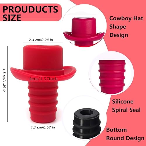 Miniatura 9 de AKOAK Tapón de botella de vino  Tapón de silicona para botella de vino  Tapa sellada reutilizable e irrompible  Bebidas, cerveza, champán, vino,