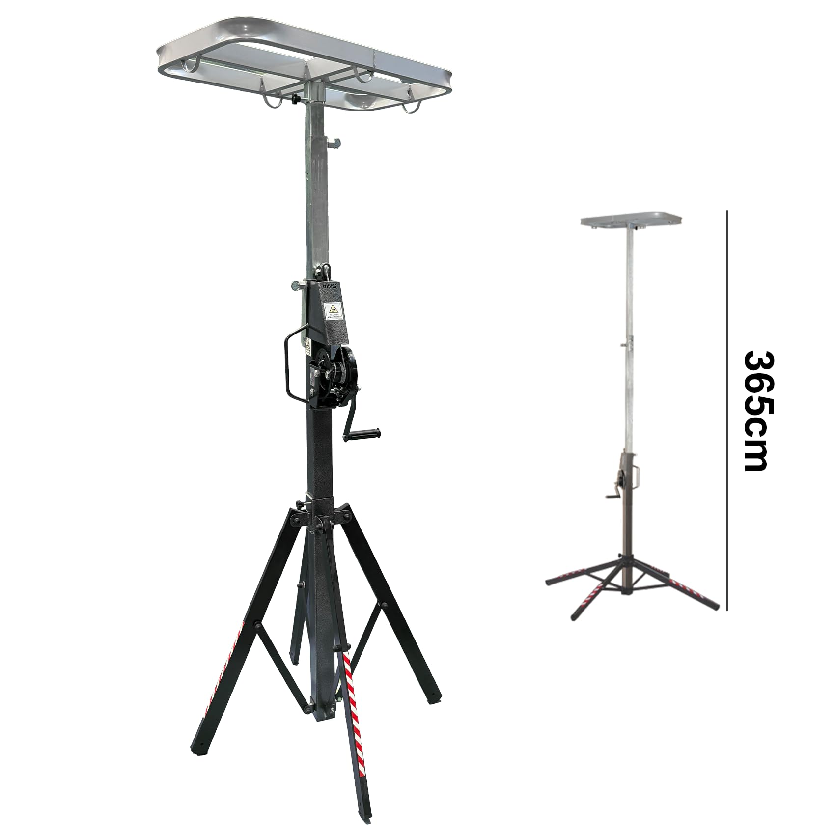 3S SuperSamaStore Elevatore Sollevatore per Installare Unità Esterne di Condizionatori e Moto Condensanti, Cavalletto Telescopico per Sollevare Climatizzatori, Portata Max 130kg, Altezza Max 3.65m