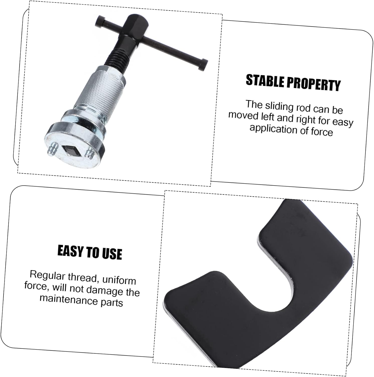 Brake Piston Compressor Tool for Disc Brake Calipers Sturdy Sliding Rod for Easy Force Application for Automotive Motorcycle Repairs