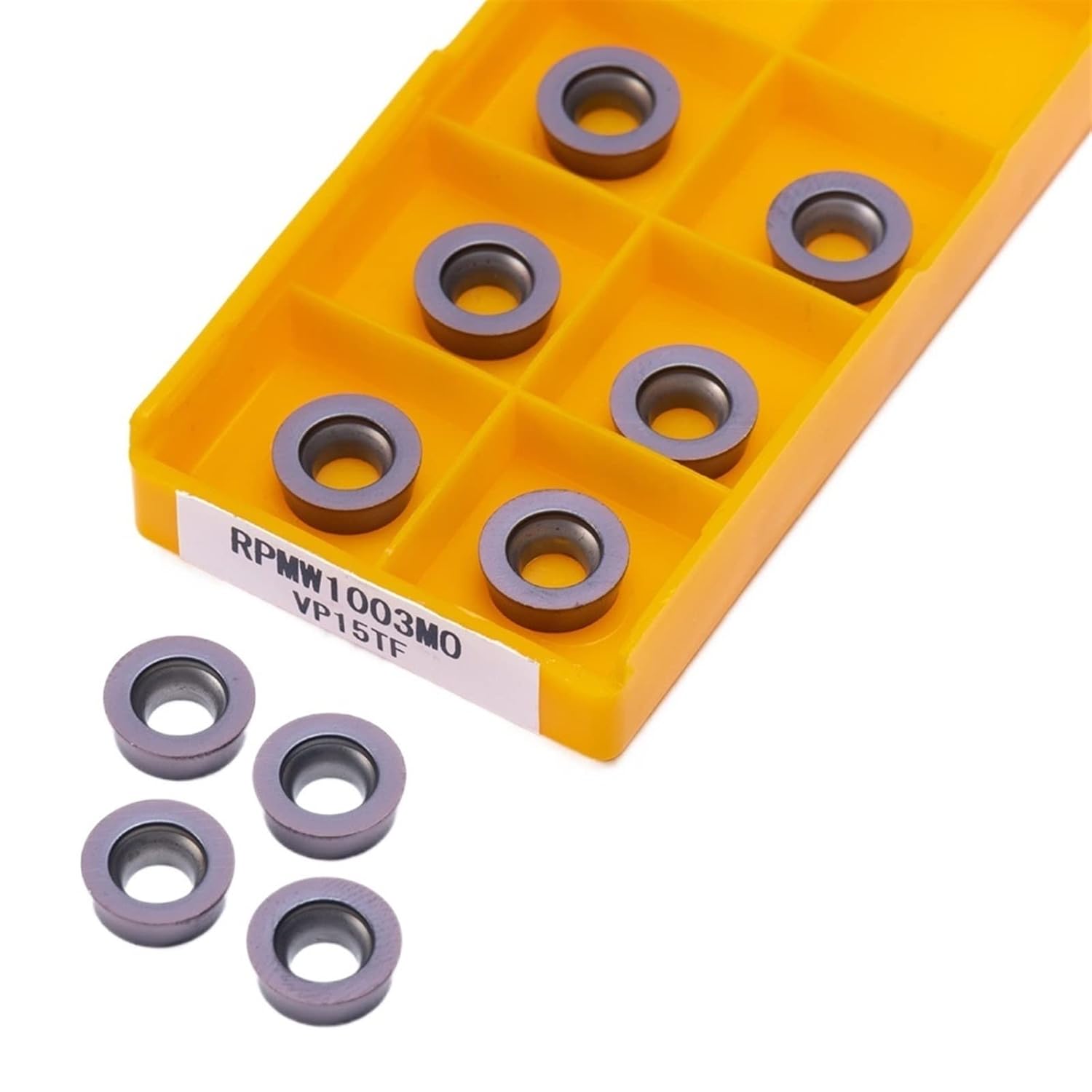 Indexable Carbide Lathe Tool 10PCS Grooving Turning Tool RPMW1003 MO R5 Outer Diameter Cutting CNC Tungsten Carbide Alloy Insert