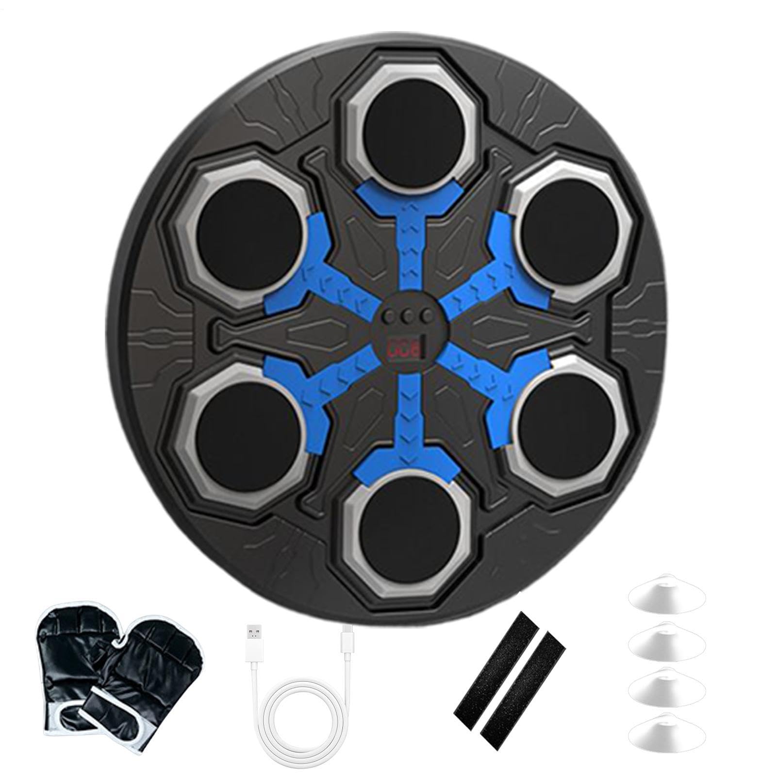 Macchina Da Boxe Musicale Bersaglio Interattivo Da Pugilato Con Musica | Intelligente Attrezzatura Per Allenamento Con Bersaglio Per Casa, Ufficio, Palestra E Fitness Indoor