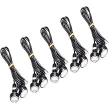 DUNSIHUI 9W Eagle Eye LED Light Lamp, 5 pair 6500k Xenon White 12V 23MM LED Eagle Eye Lamp for Car Van SUV Coupe Sedan DRL Fog Light Daytime Running DRL Tail Backup Light Motorcycle Light