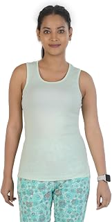 Rupa Colors Playsure Solid 100% Combed Cotton Rib Fabric, Women's Standard Fit Tank Top, Sleeveless Pack of 1 Price In India