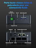 GMKtec M5 Ultra Mini PC Ryzen 7 7730U(8C/16T, jusqu'à 4,5 GHz), 16 Go RAM 512Go SSD Mini Ordinateur de Bureau, Double LAN 2.5GbE, Affichage Triple 4K, WiFi 6E, USB-C, BT 5.2, DP, HDMI 2.0 - 5