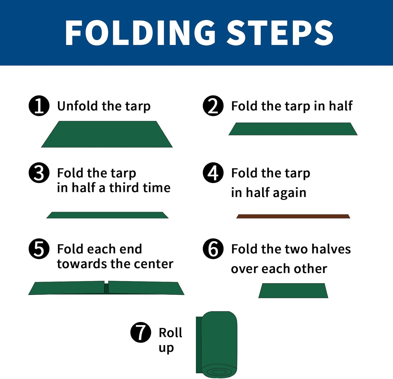 Medium Duty Waterproof 5 Mil. Reversible (Hunter Green/White) Tarp Cover, UV Resistant, Rip and Tear Proof Tarpaulin with Reinforced Edges - for Roof, Camping, Patio, Pool Cover, Boat (25'X40')