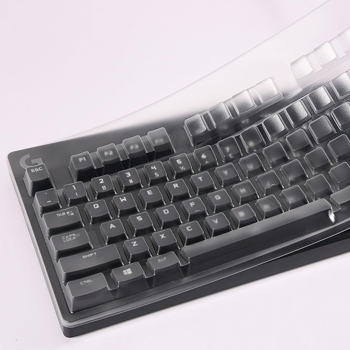 MUBUY-GOL Keyboard Cover for Logitech G213 Prodigy, G413 SE/G413 TKL, G810 G610 Orion Mechanical Gaming Keyboard, Clear Colorblock Silicone Waterproof Dustproof Keyboard Skin