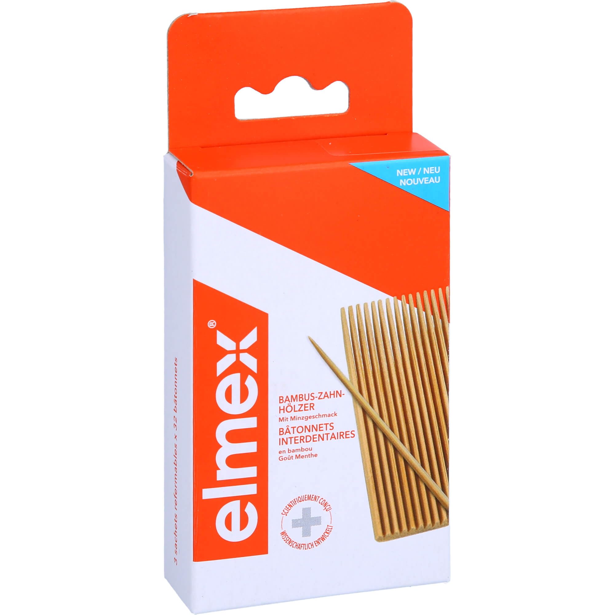 elmex 96 sztuk drewna bambusowego o smaku mięty
