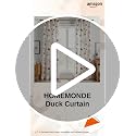 Image of HOMEMONDE Duck Curtain Long Door 9 Feet Curtains Set of 2- Floral Printed Room Darkening Curtain with Eyelets - (108 Inches, Pink Floral)