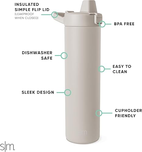 Miniatura 2 de Simple Modern Botella de agua filtrada  Botellas de agua de viaje con filtro de carbono de acero inoxidable aisladas  Reutilizable para agua potable