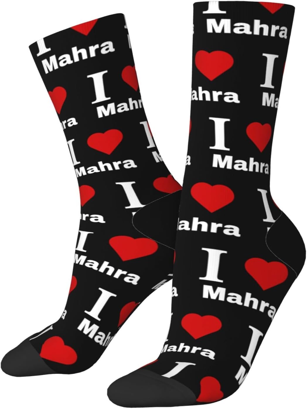 I love Mahra Socks For Men Women Sport Crew Athletic Running Wicking Socks