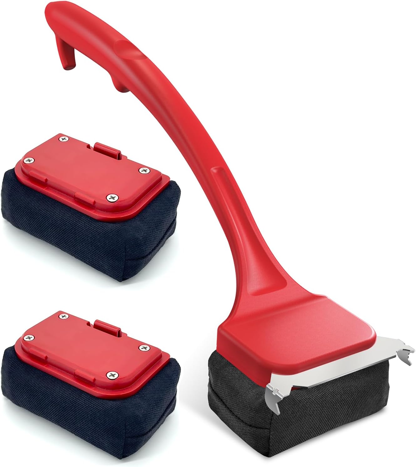 Grill Brush & Replacement Head (Bundle), 1 Handle with 3 Replacement Grill Brush Heads