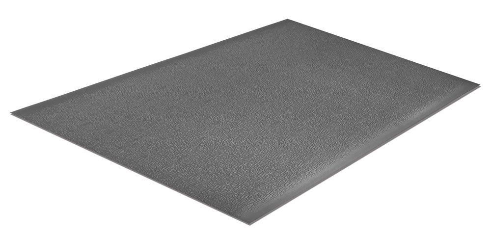 Portico Systems 18030505T Comfort Step 3/8" Anti-Fatigue Mat with Pebble Emboss, Grey, 3' x 5'