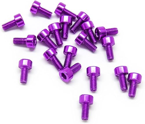 Miniatura 3 de 20pcs M3x6mm Tornillos de cabeza de zócalo 6063 Aluminio Hex Socket (Anodized Colors) (Rojo)
