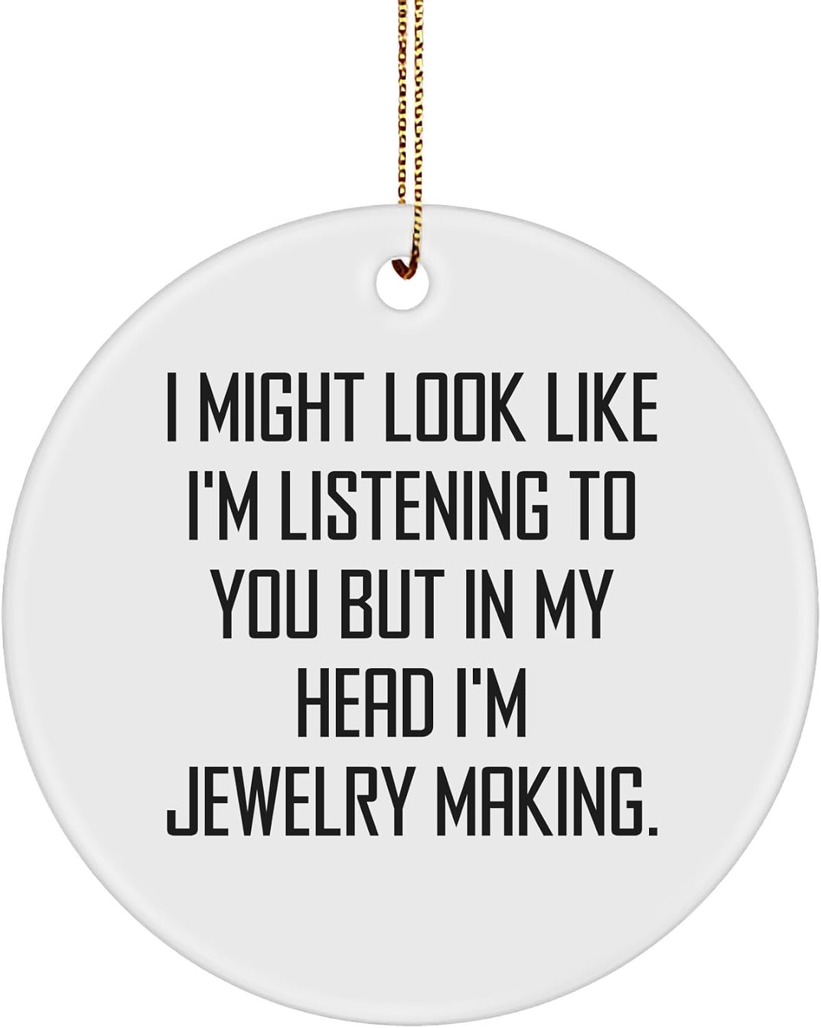 Funny Jewelry Making Circle Ornament Funny Quotes Glittery Gifts for Friends Family