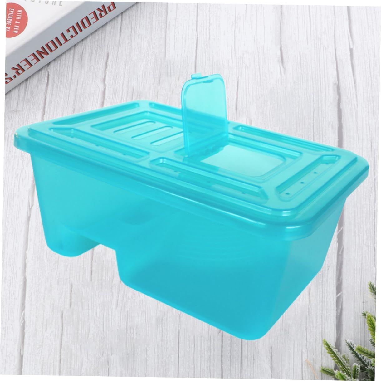 HANABASS 1Pc Plastic Tortoise Tank with Ramp Reptile Aquarium for Multi Function Design for Healthy Habitat for Feeding and Interaction