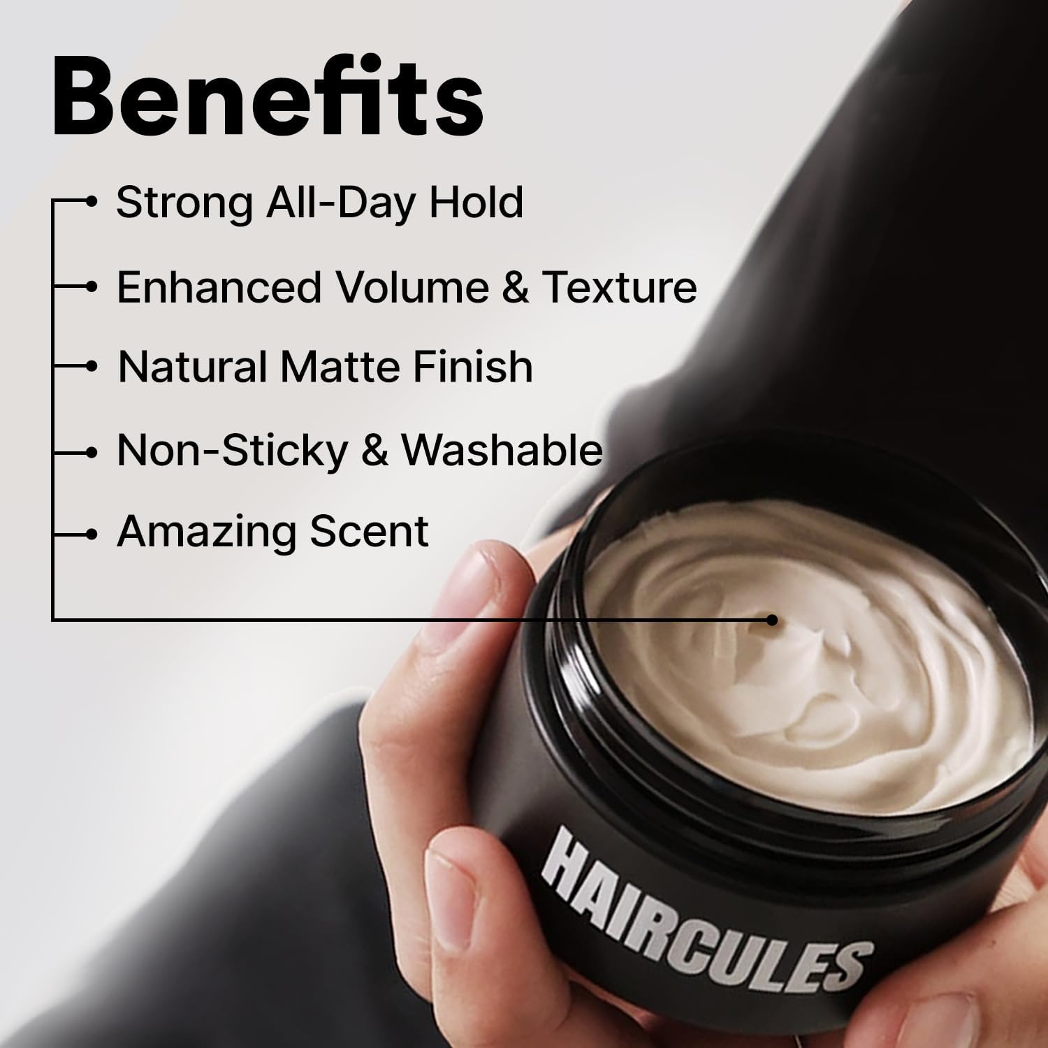 Matte Hair Paste – Starker Halt, Kein Glanz, Lang anhaltende Definition & Textur, Nicht fettende Styling-Paste für Männer, Keine Schuppen, Für alle Haartypen geeignet, Hält das Haar gesund