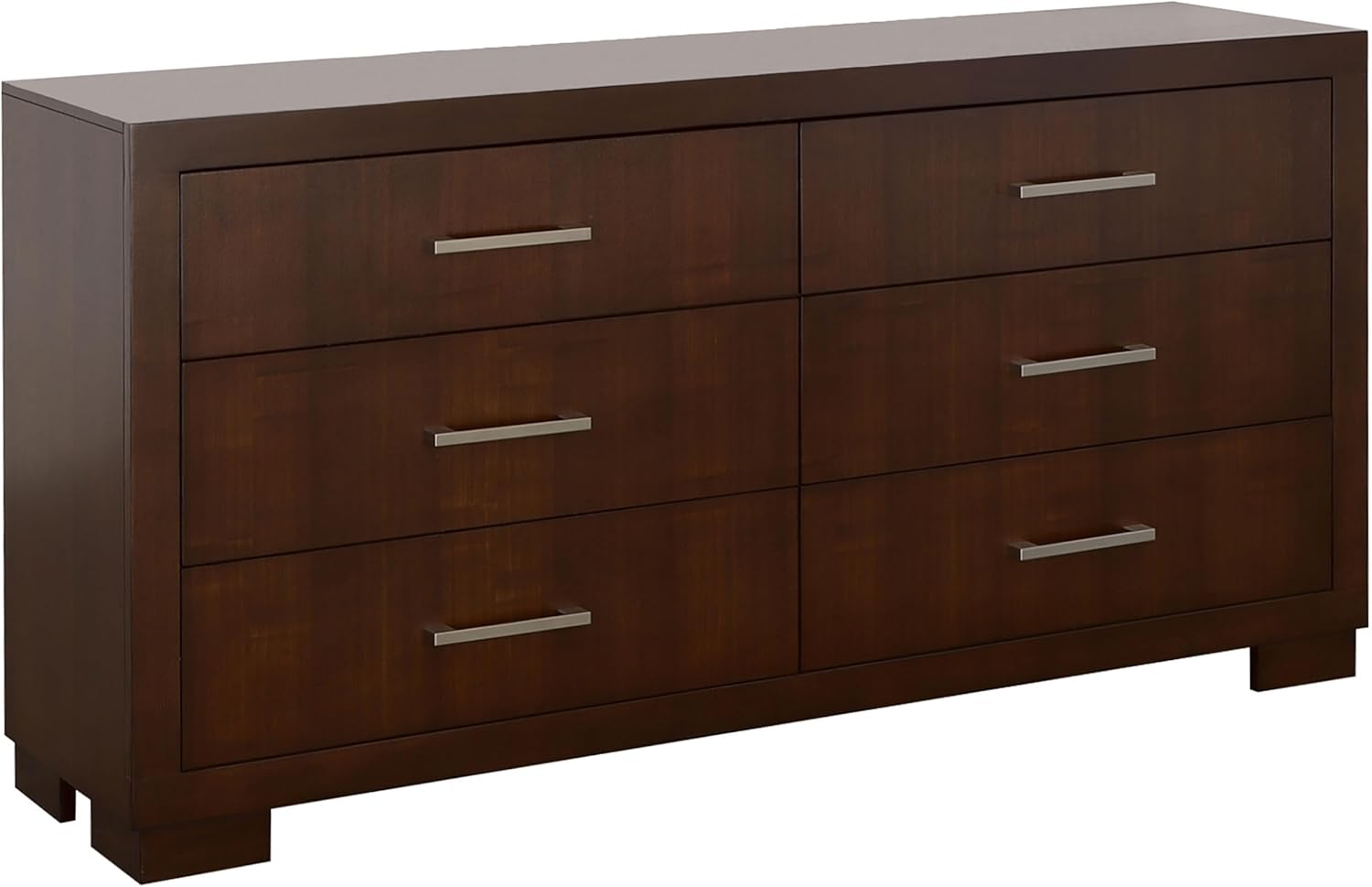 Coaster Home Furnishings Jessica Contemporary 64-inch 6-Drawer Bedroom Dresser Clothing Storage Cabinet Wide Chest of Drawers Organizer Unit Cappuccino 200713