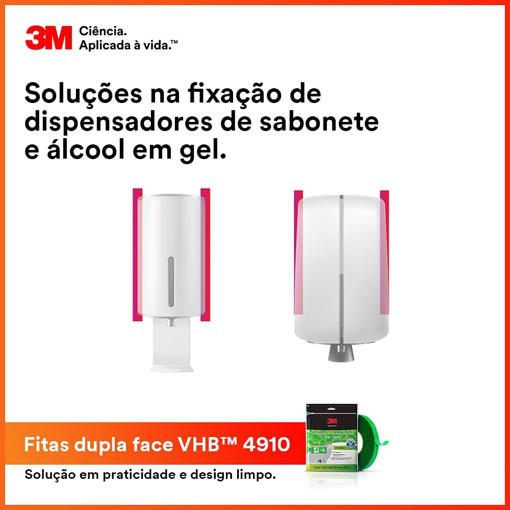 VHB, 3M, Fita Dupla-face, 4910, 12mmx5m, 1 rolo