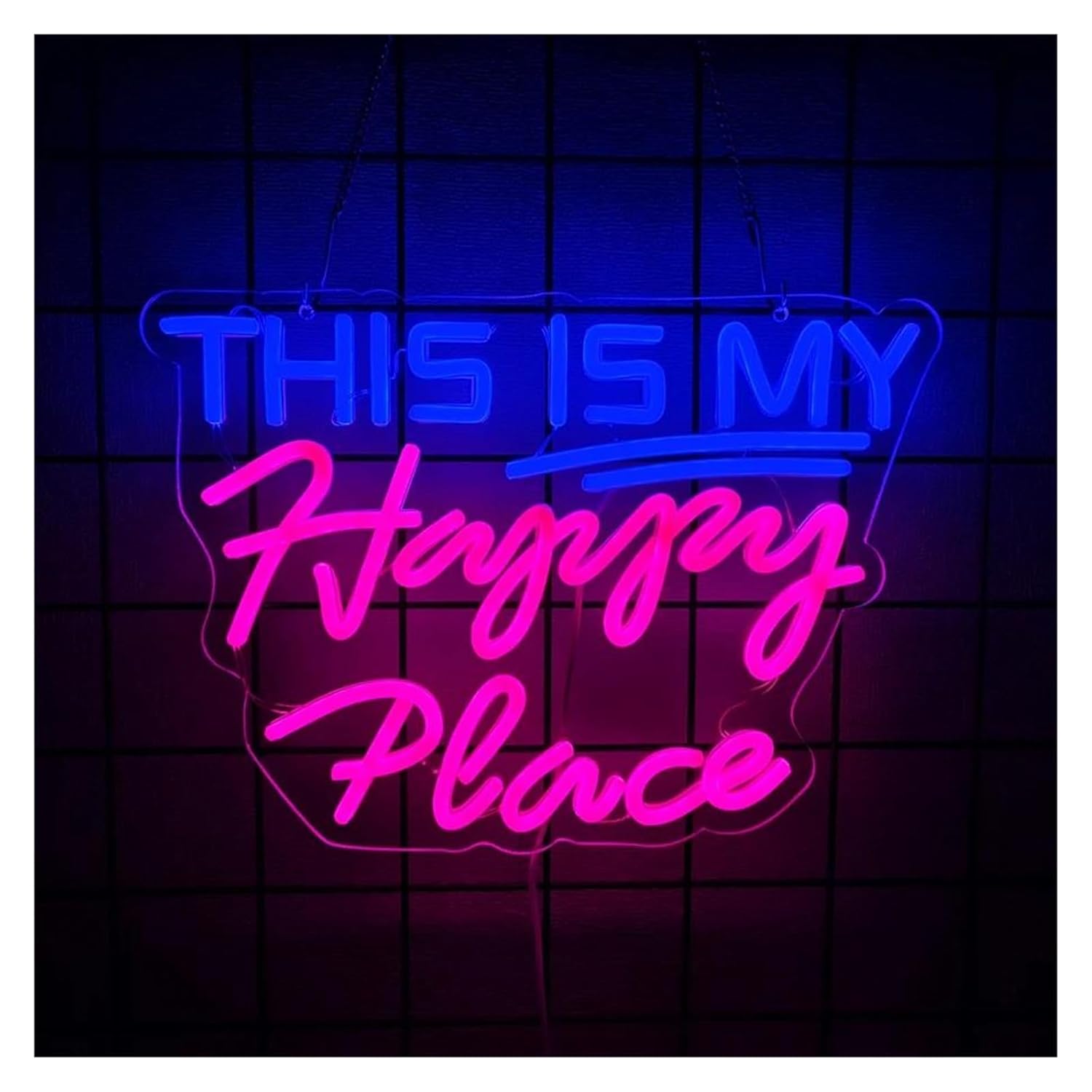 ネオンサイン LED ピンクワード パーティー看板 MY HAPPY PLACE