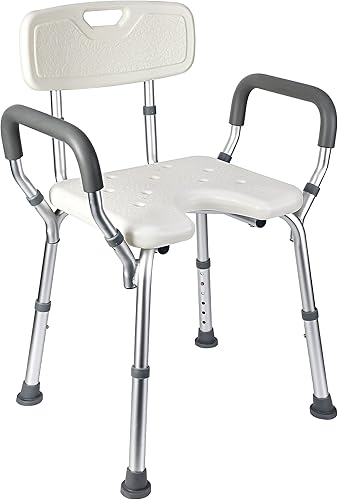 Miniatura 8 de Banco de ducha para baño y bañera con patas de altura ajustable, capacidad de 350 libras, antideslizante