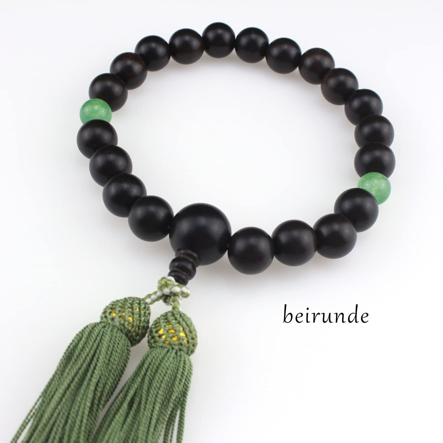 Wood Ebony Ojuzu Japanese Buddhist Juzu Prayer Beads With Tassel
