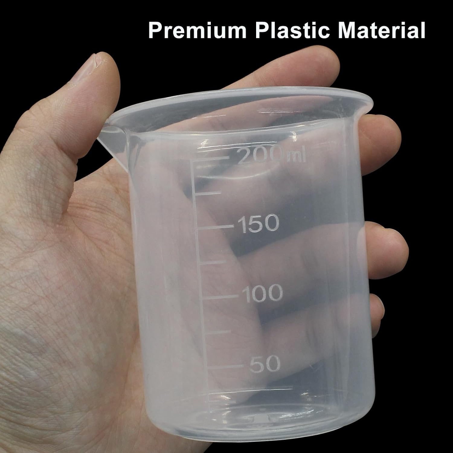 Transparent Lab Measuring Cup, 200ml/6.8oz, 1 Piece
