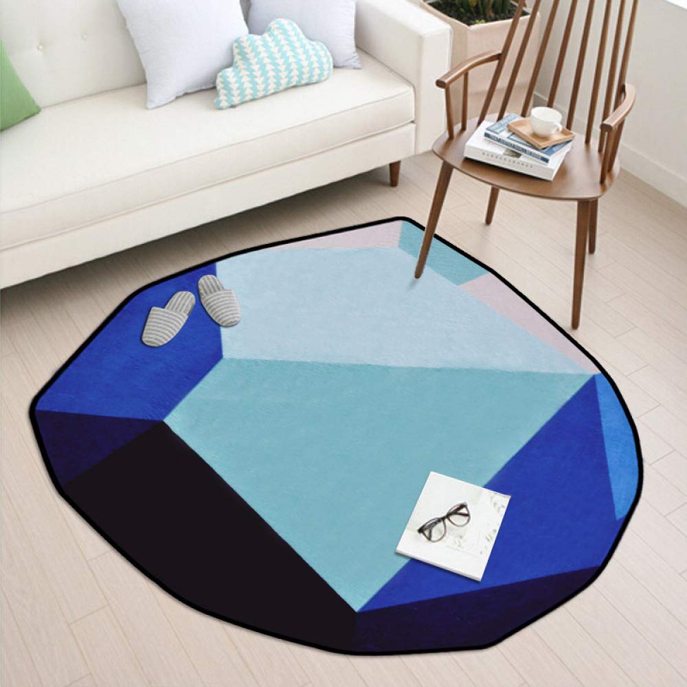 Tapis en forme de diamant pour protéger le sol du salon