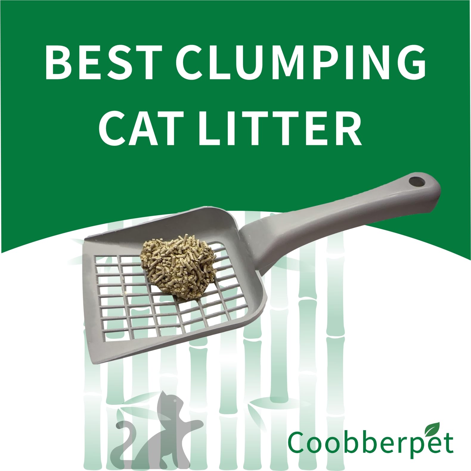 Arena para gatos de fibra de bambú, 100% natural y ecológica, control de olores superior, fórmula sin polvo, biodegradable y sostenible (1 bolsa)