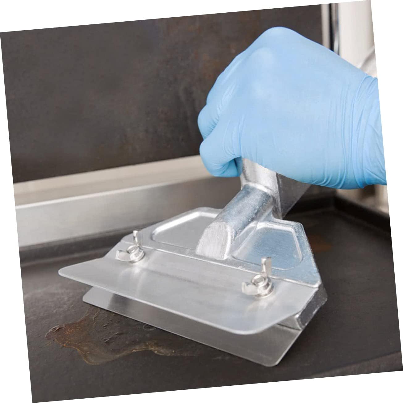 VANZACK Camping Griddle Tool Grill Scraper Professional Cooking Scraper Multi-use Stainless Steel Blade