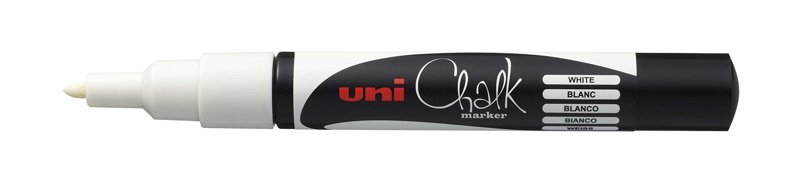 uni-ball - Chalk Marker PWE-3MS, Fine Bullet Tip, White
