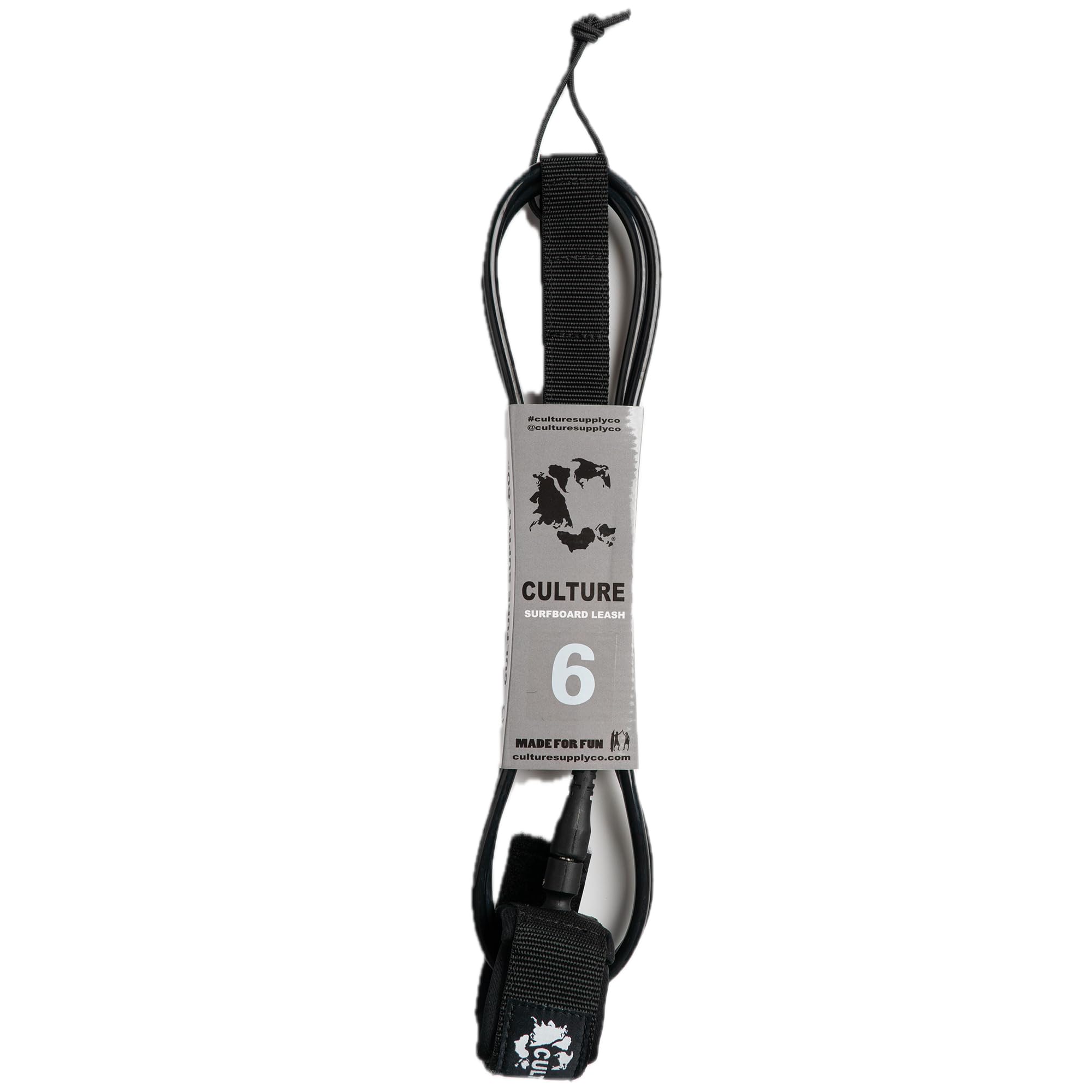 Culture Supply Surfboard Surf Leash (6 Sizes - 5 Colors): 6ft Comp | 6 ft Reg | 7ft | 8ft | 9ft | 10ft