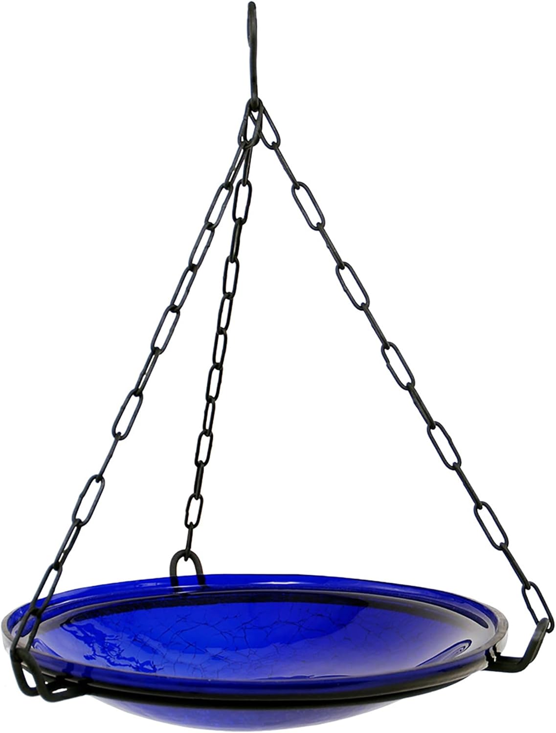 14" Cobalt Blue Hanging Birdbath
