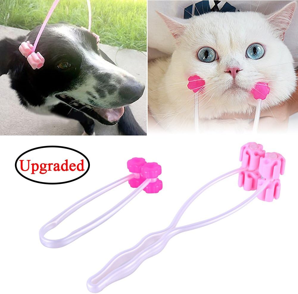 [Upgraded Version] Cat Face Massager Roller for Pet Dog and Kitty Cat Massage Roller, Bestanx Feet Legs Neck Relief Grooming Tool…