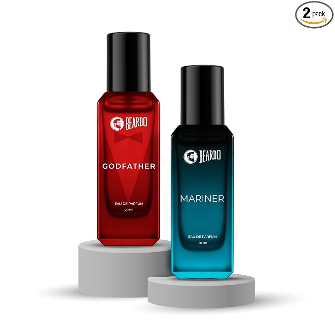 Beardo The Everyday Combo- GodFather & Mariner Perfume for Men (20ml x 2) | Long Lasting Fragrance | Long Lasting Perfume for Men | Gift for Men | Gift for Friend
