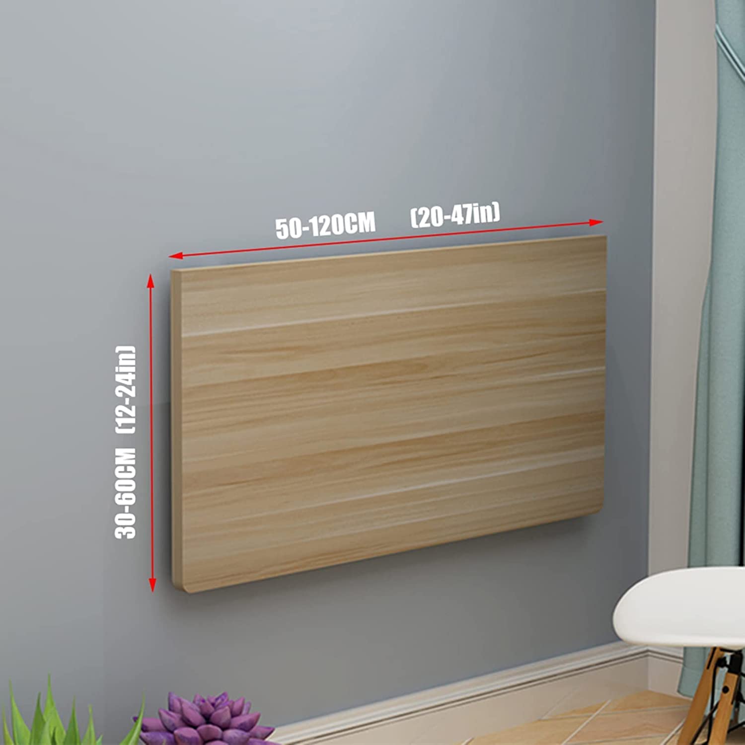 Escritorio plegable de pared – Mesa de madera de pino para oficina en casa y comedor – Mesa de bar y Wortat que ahorra espacio – Diseño plegable versátil