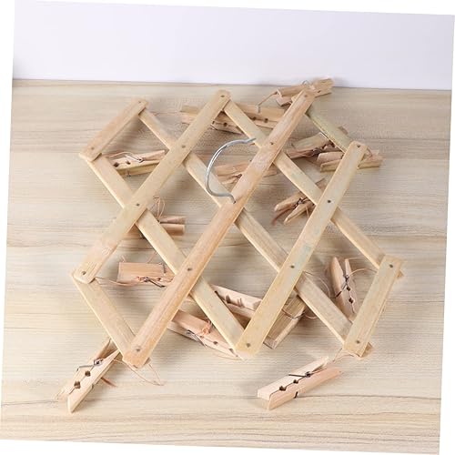 Miniatura 5 de TIDTALEO Tendedero plegable para ropa con múltiples perchas, ahorro de espacio, pinzas plegables para ropa para ropa, calcetines, secadora, gancho