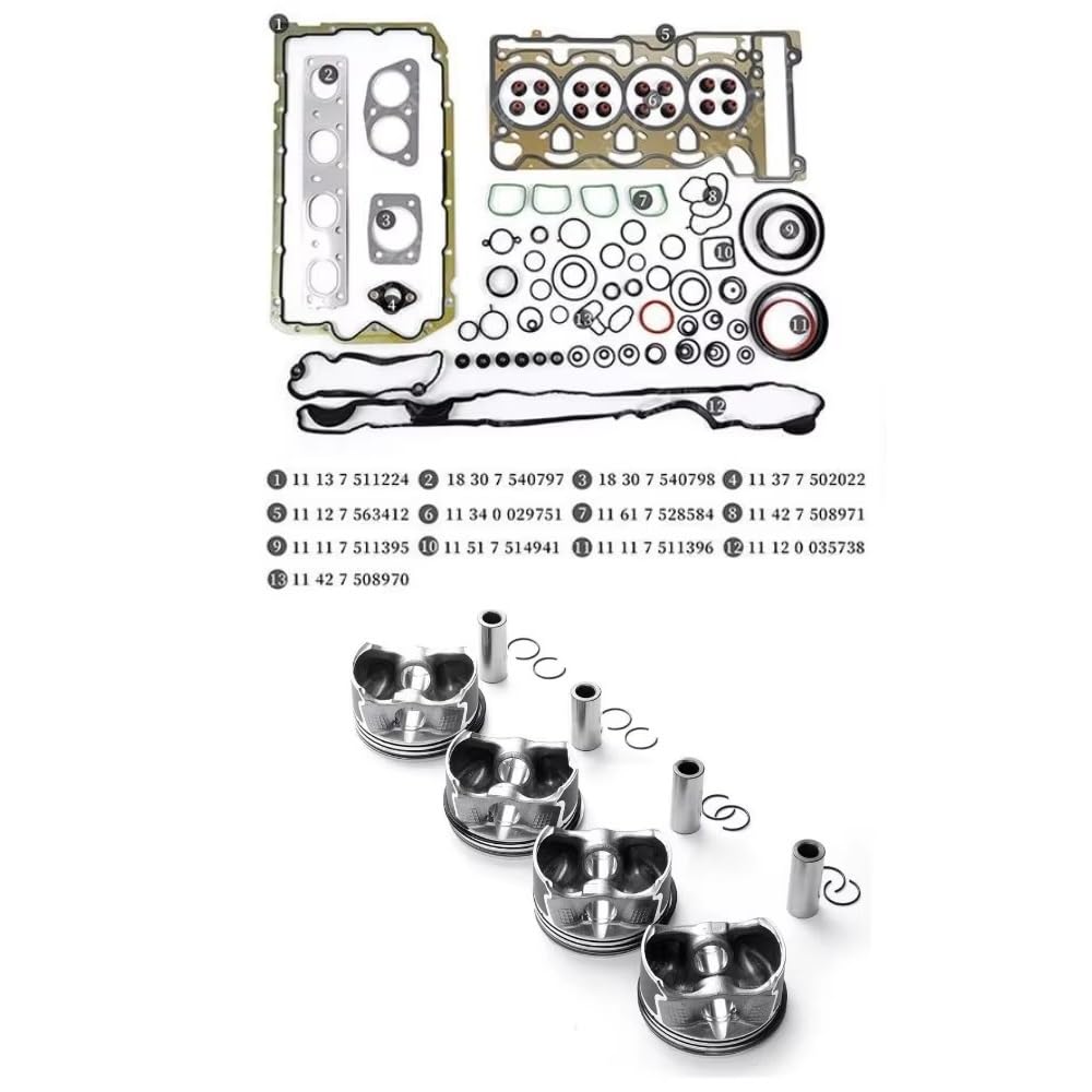 Kit guarnizioni testa cilindro motore Set Guarnizioni Testa Pistone STD Per 320 520 Per Z4 Per E60 E90 E84 N46B20B
