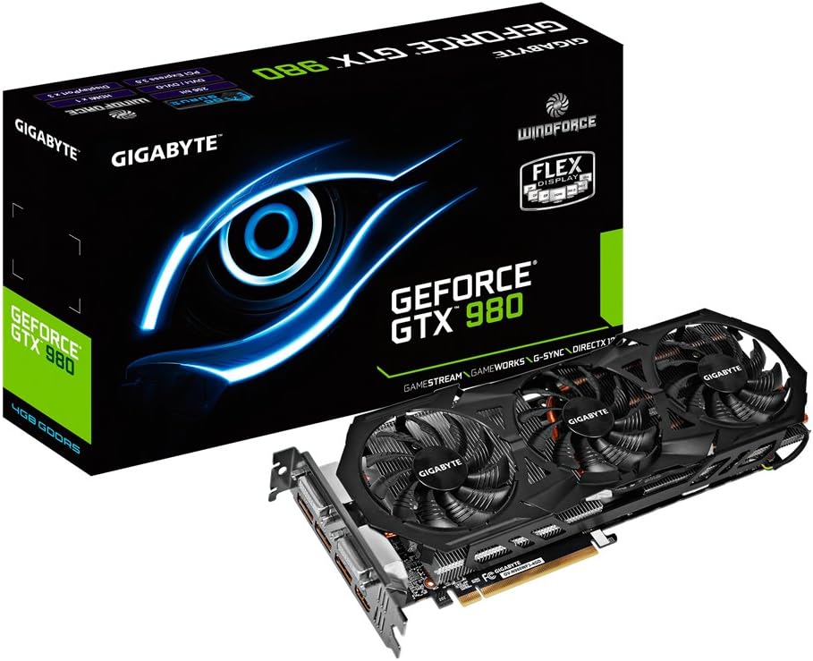 Gigabyte GV-N980WF3-4GD NVIDIA GeForce GTX 980 4GB scheda video Gigabyte GV-N980WF3-4GD NVIDIA GeForce GTX 980 4GB scheda video