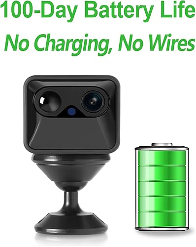 Miniatura 5 de W-A2 - Cámara de seguridad 2K con tarjeta SD de 64 GB y almacenamiento en la nube, duración de la batería de 100 días, visión nocturna a color,