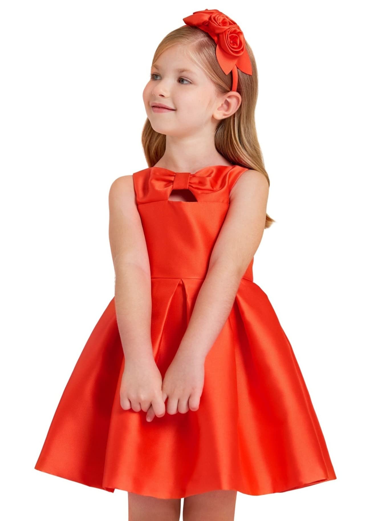 Abel & Lula Vestito Mikado per Bambine e Ragazze Pompelmo 8 Anni (128cm)