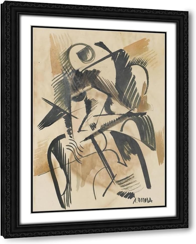 ArtDirect Cubist Study Custom Framed Art Print Giclee Print or Canvas Options with Various Sizes and Customization by Lyubov Popova