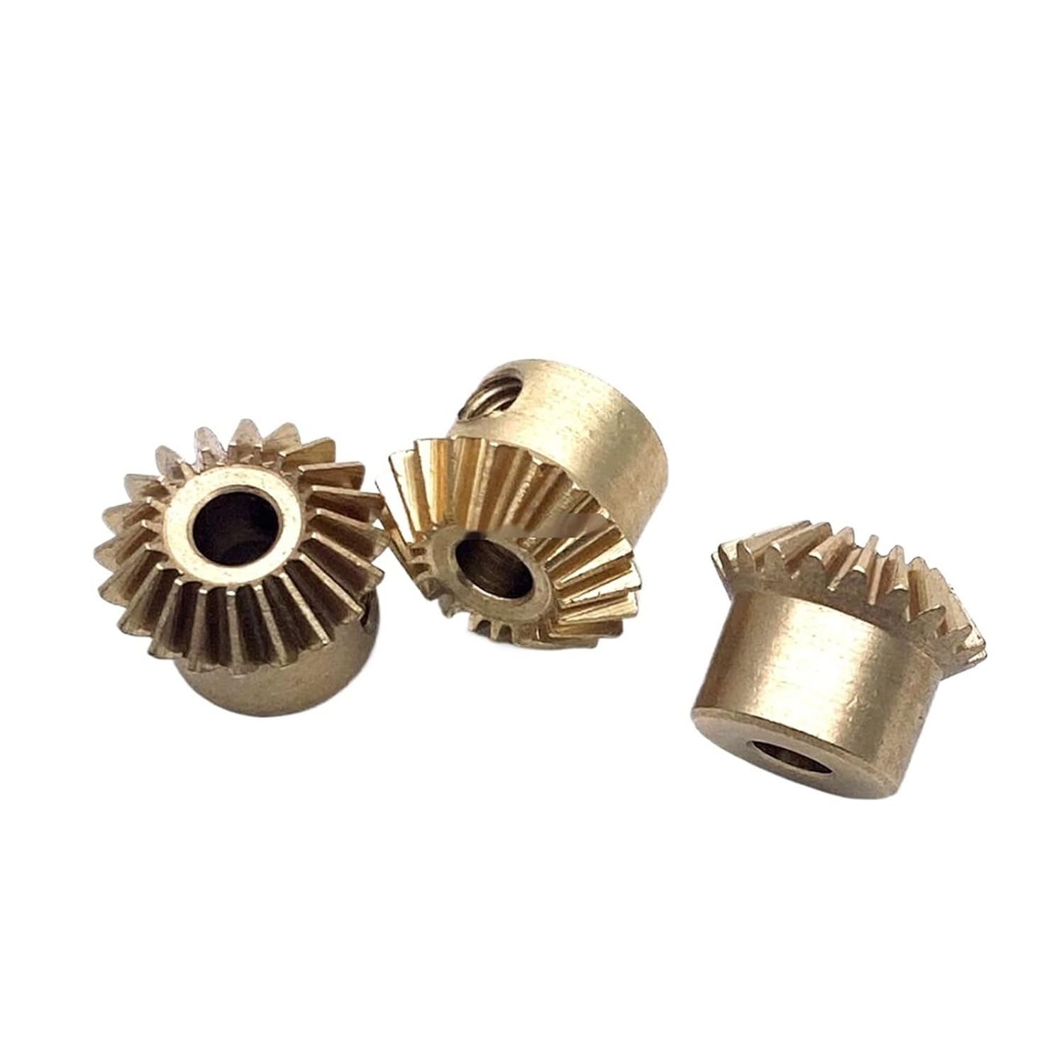 High Precision Motor Spur Gear 2pcs 1:1 Bevel Gear 0.5M 20T 3/4MM Copper Transmission Right Angle Micro(4mm)